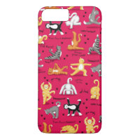 Kitty Cat Yoga Poses Colourful Red Yellow Whimsy