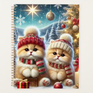 Kitty cats in festive Christmas decor and Snow Planner