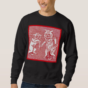 Kitty Cats in Red by Louis Wain Sweatshirt