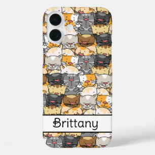 Kitty Cats Personalised iPhone 16 Plus Case