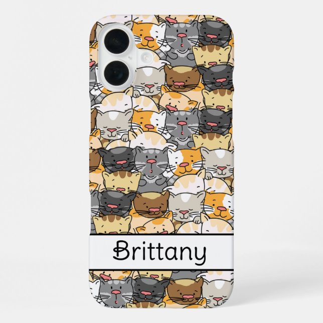 Kitty Cats Personalised iPhone Case (Back)