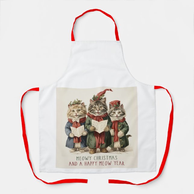 Kitty Christmas Apron (Front)