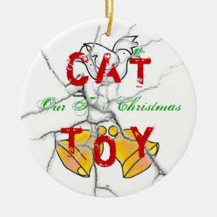 Kitty Christmas Ceramic Tree Decoration