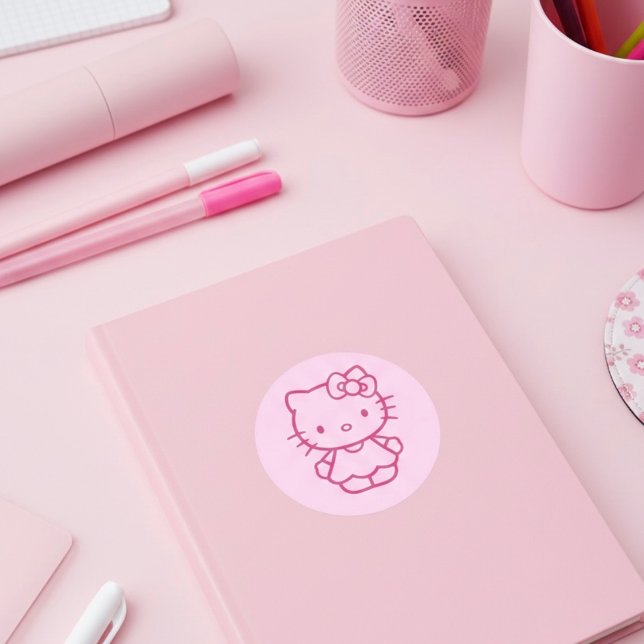 Kitty Classic Round Sticker (Creator Uploaded)