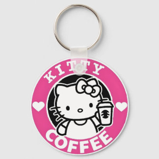 Kitty Coffee Logo Key Ring
