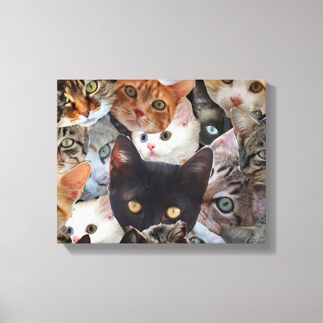 Kitty Collage Canvas Print (Front)