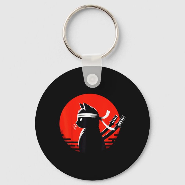 Kitty Combat Master Jiu-Jitsu Ninja And Martial Key Ring (Front)