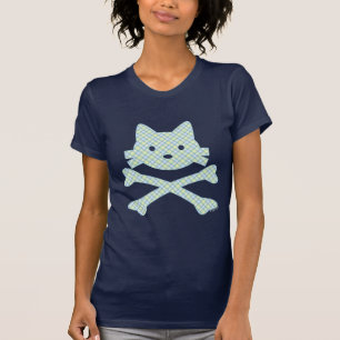 Kitty Crossbones Plaid T-Shirt