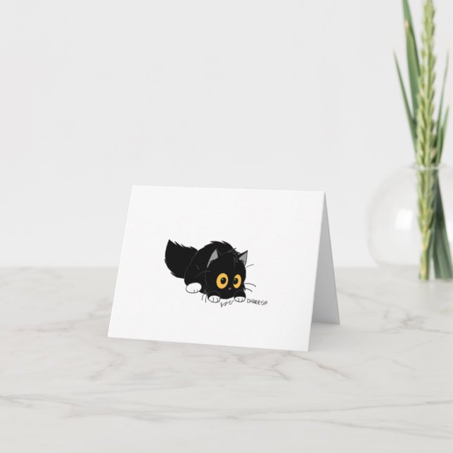 Kitty Crouch Poof Card (Front)