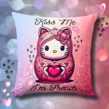 Kitty doll Kiss me I'm French pink glitter