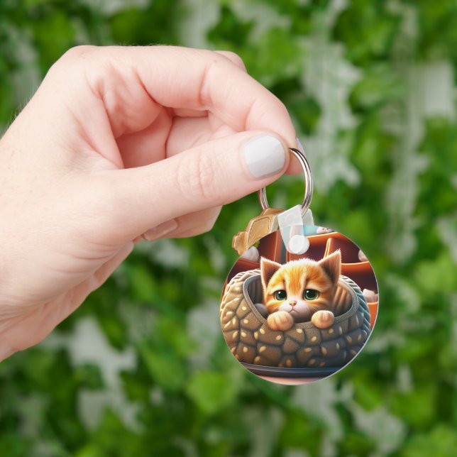 kitty drawing key ring (Hand)