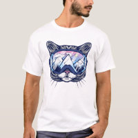 Kitty Face Cat with Ski Glasses