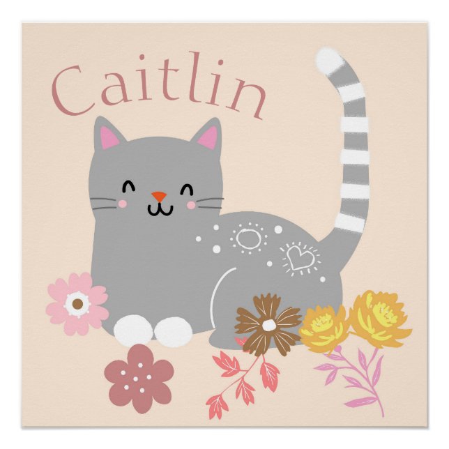 Kitty Flowers Poster (Front)
