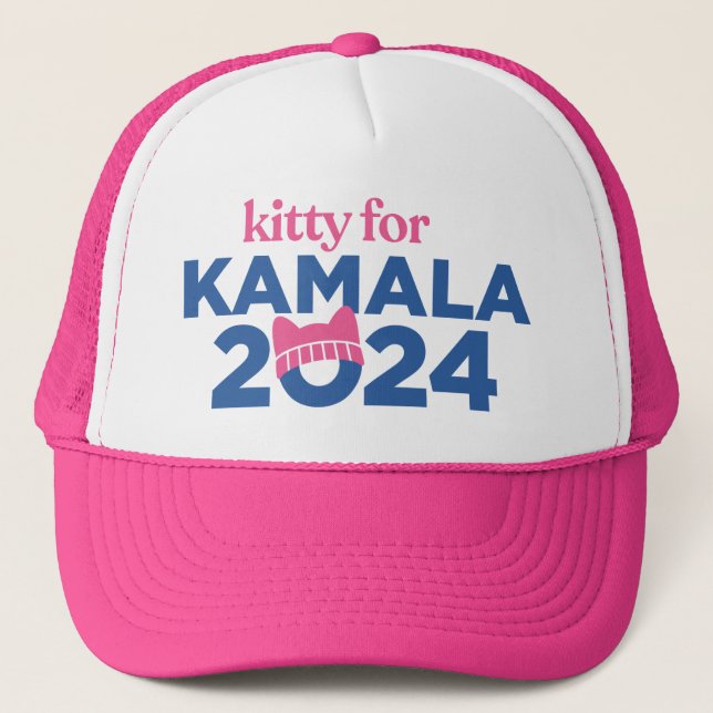 Kitty for Kamala Trucker Hat (Front)