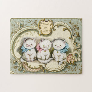 Kitty Friends for Life Vintage Reproduction Jigsaw Puzzle