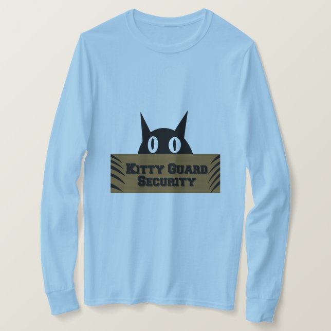 Kitty Guard Security Funny Meme  T-Shirt (Design Front)