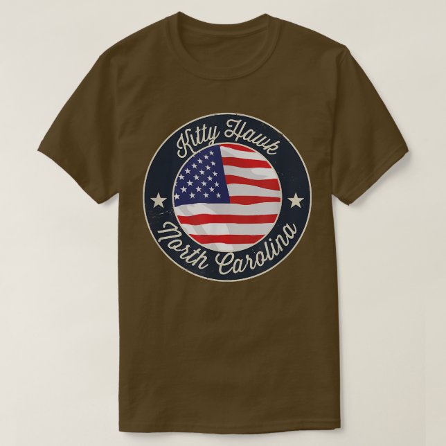 Kitty Hawk - Patriotic North Carolina Souvenir T-S T-Shirt (Design Front)