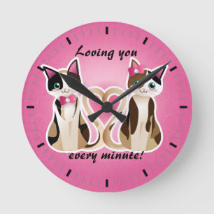 Kitty heart - calico ver - clock