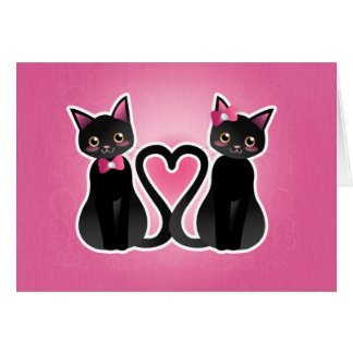 Kitty heart - charcoal ver-card