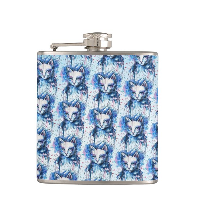 Kitty Hip Flask (Front)