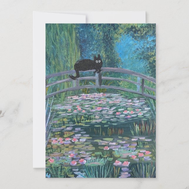 Kitty in Monet Invitation (Front)
