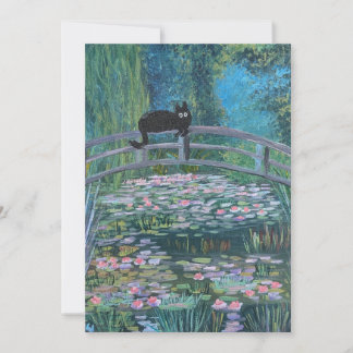 Kitty in Monet Invitation