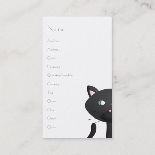 Kitty in Paris Business Card (Front)
