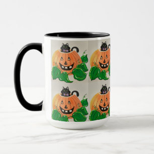 Kitty in Pumpkin Candy Jar Mug