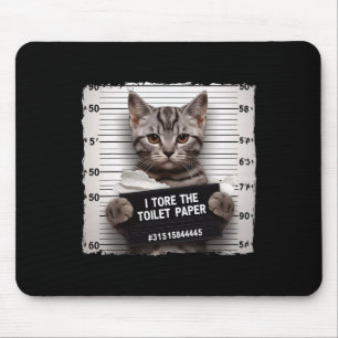 Kitty Jail Photo I Shredded The Toilet Paper Bad C Mouse Pad