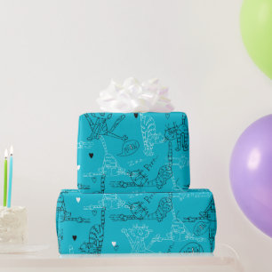 Kitty Kat Antics Wrapping Paper
