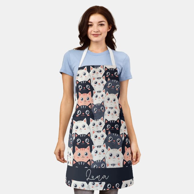 Kitty Kat Kaleidoscope Apron (Worn)