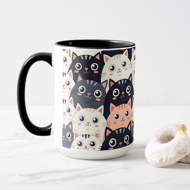 Kitty Kat Kaleidoscope Mug (With Donut)