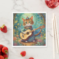 Kitty Kat Playing Guitar