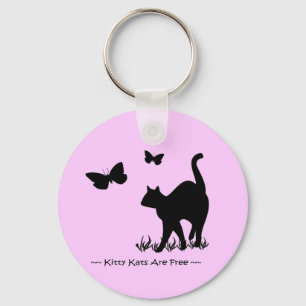 Kitty Kats R Free Cat T Shirt n More Key Ring