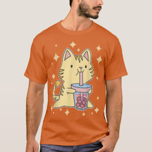 Kitty Kawaii Boba Tea Cat Japan Sweet Otaku Haraju T-Shirt