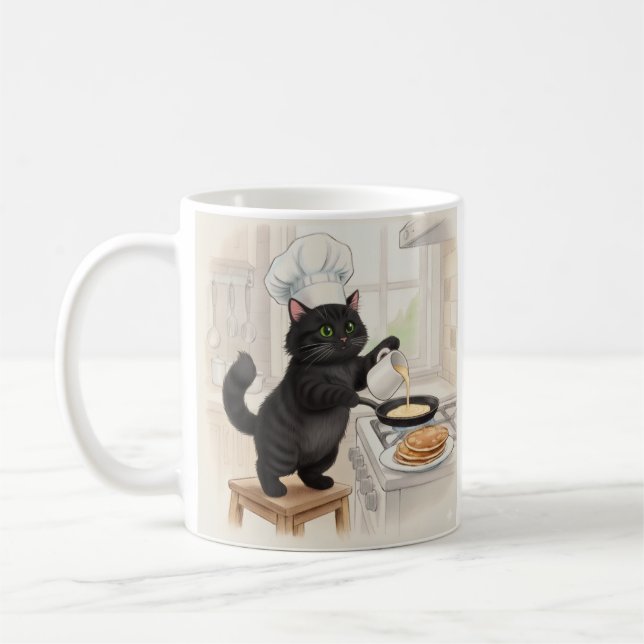 KItty Kichen Black Cat, Coffee Mug (Left)