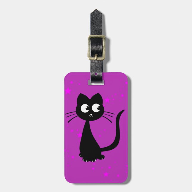 Kitty Kuro Luggage Tag (Front Vertical)