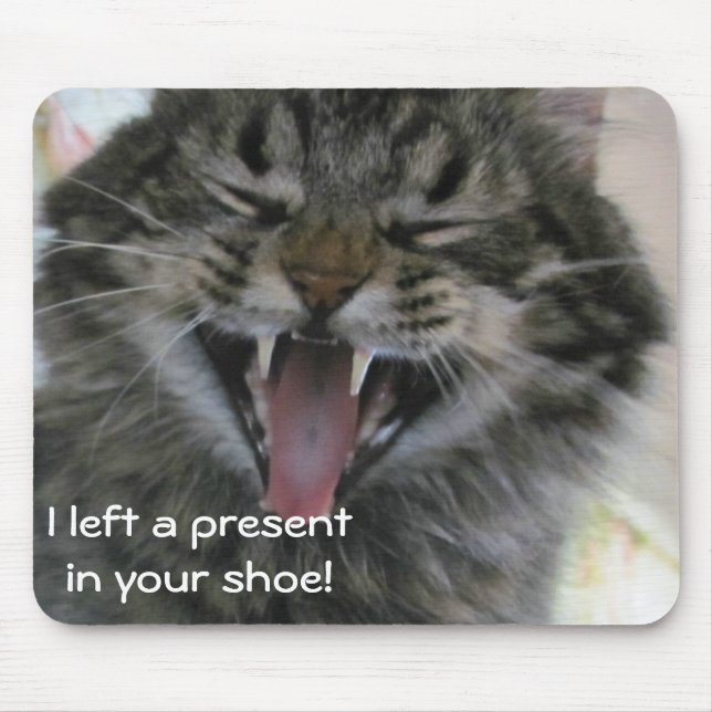 Kitty Left a Present In Your Shoe Mouse Pad (Front)
