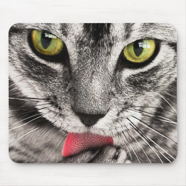 Kitty Lick Mouse Pad (Front)
