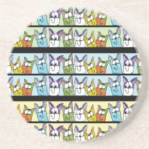 Kitty Lineup-Colourful Cats Coaster