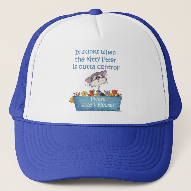 Kitty Litter Stinks Trucker Hat (Front)