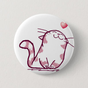 Kitty Love 6 Cm Round Badge
