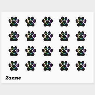 KITTY LOVE Black Classic Round Sticker