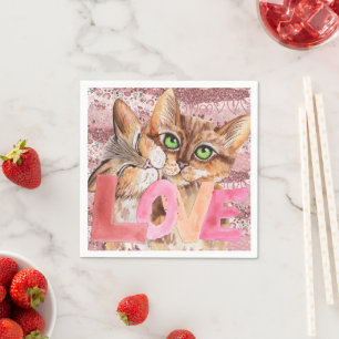 Kitty Love  Napkin