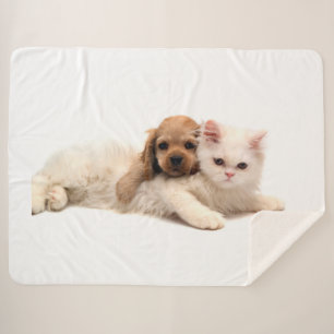 Kitty Love Sherpa Blanket