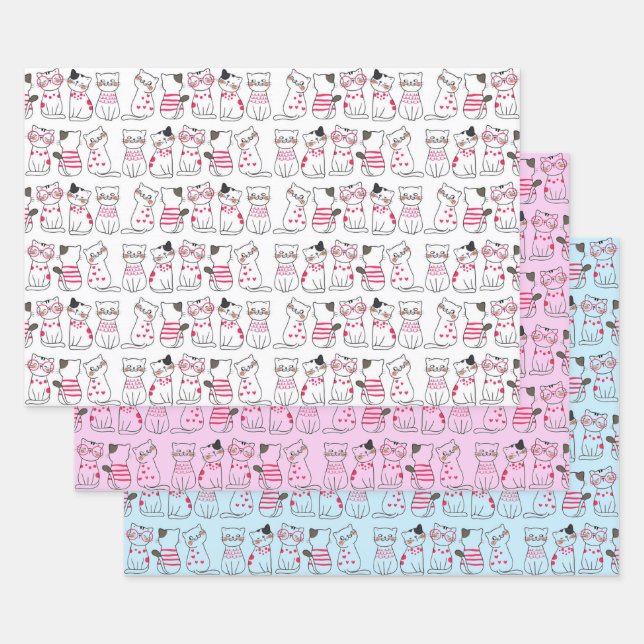 Kitty Love Wrapping Paper Sheet (Set)
