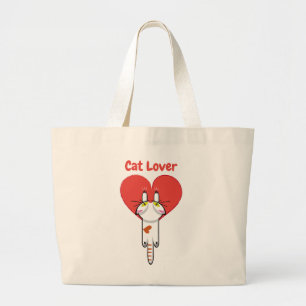 Kitty lovers large tote bag