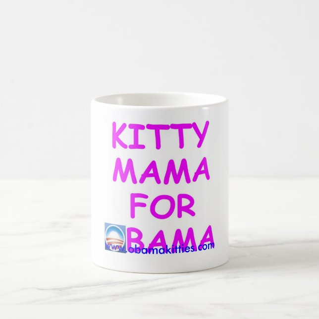 Kitty Mama for Obama Coffee Mug (Center)