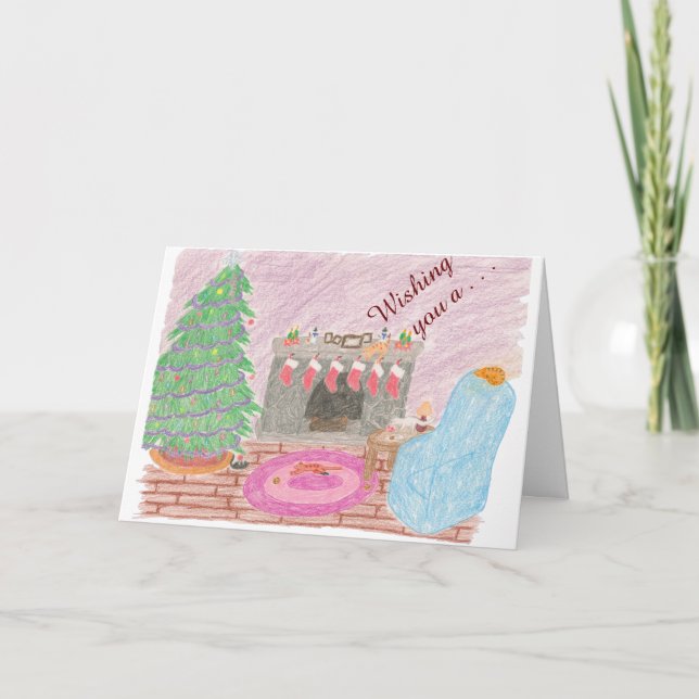 Kitty-mas Mischief (chrismas) Holiday Card (Front)