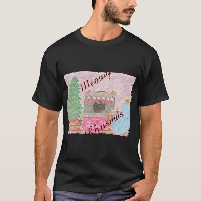 Kitty-mas Mischief (chrismas) T-Shirt (Front)